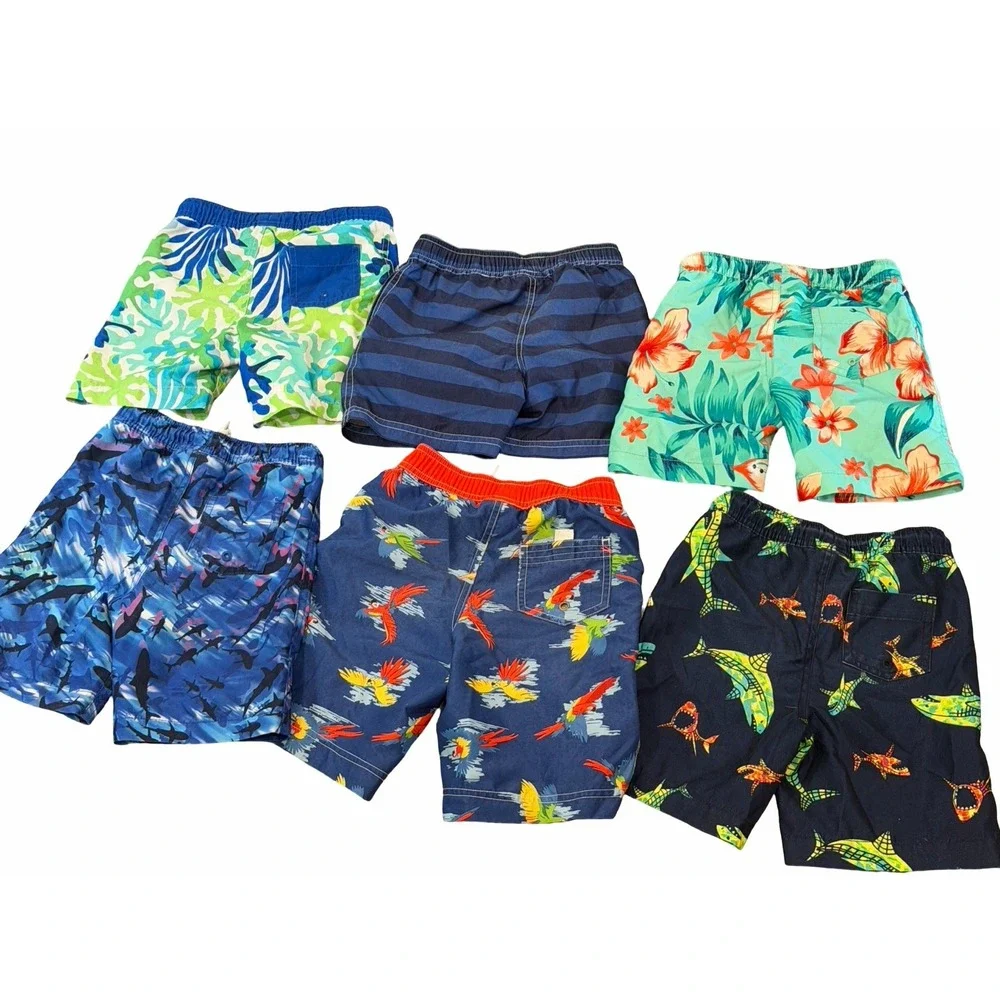 Hanna Andersson  Lands' End Boys 4-5 XS-S Swim Shorts Trunks  6 Piece Bundle Lot